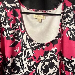 Nicki Minaj Pink and Black Floral Dress